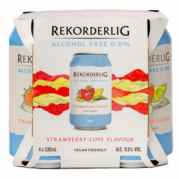 Rekorderlig Strawberry & Lime Non-Alcoholic Cans (24x330ml) - Image 3