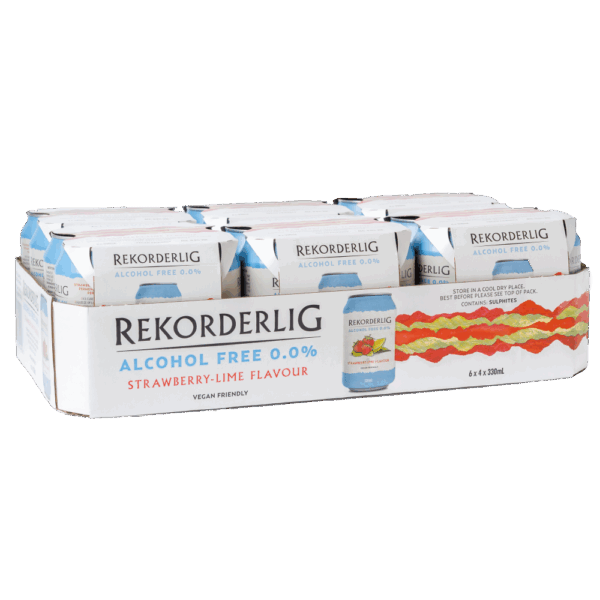 Rekorderlig Strawberry & Lime Non-Alcoholic Cans (24x330ml) - Image 2