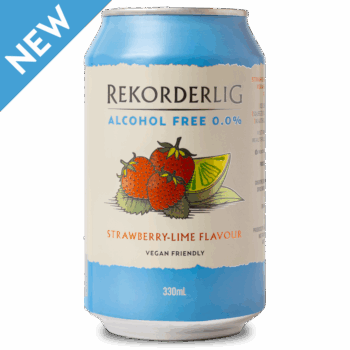 Rekorderlig Strawberry & Lime Non-Alcoholic Cans (24x330ml)
