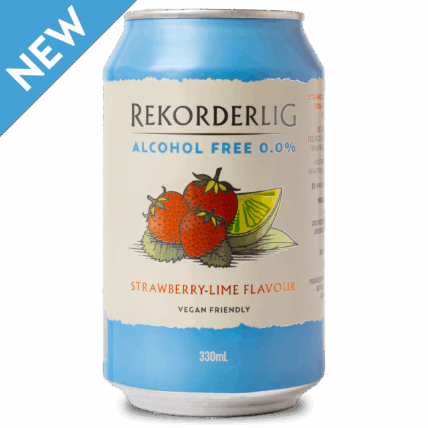 Rekorderlig Strawberry & Lime Non-Alcoholic Cans (24x330ml)